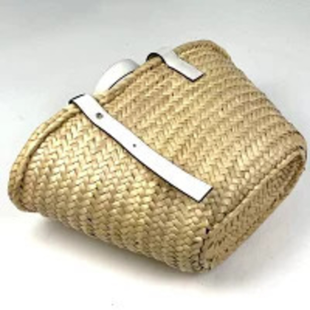 Loewe Bag Anagram Raffia Tote White Woven Leaf Basket Palm